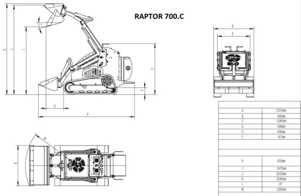Mini chargeur / Valet de ferme RAPTOR 700.C – Image 18